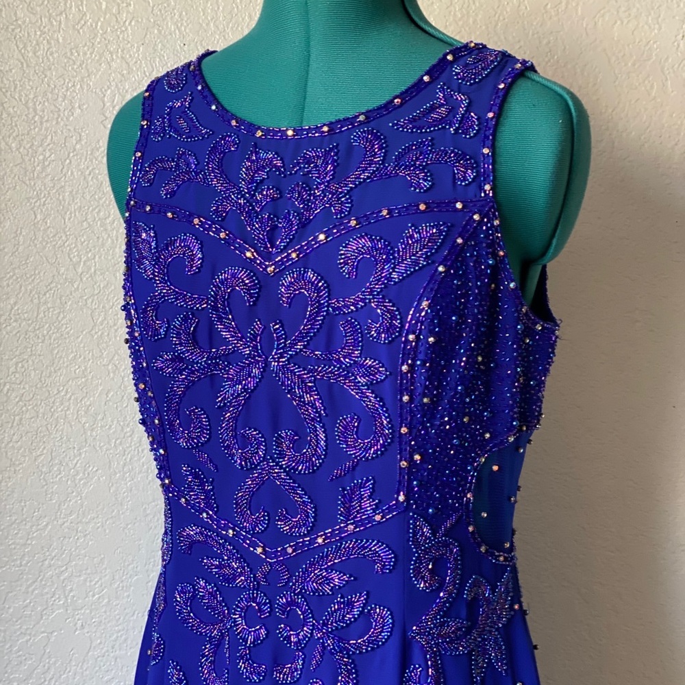 Vintage y2K ASPEED Beaded Sequin Chiffon Formal
Dress M - Picture 6 of 7